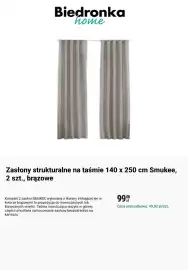 Biedronka gazetka tydzień 39 Strona 11: Zasłony strukturalne na taśmie 140 x 250 cm Smukee, 2 szt., brązowe €99,00