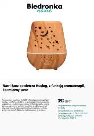 Biedronka gazetka tydzień 39 Strona 4: Nawilżacz powietrza Huslog z funkcją aromaterapii, kosmiczny wzór €39,99