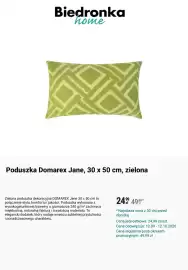 Biedronka gazetka tydzień 39 Strona 5: Poduszka Domarex Jane, 30 x 50 cm, zielona €24,99