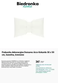 Biedronka gazetka tydzień 39 Strona 6: Poduszka dekoracyjna Domarex Arco Kokarda 30 x 50 cm, bawełna, kremowa €34,99
