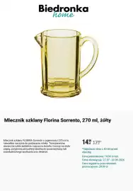 Biedronka gazetka tydzień 39 Strona 7: Mlecznik szklany Florina Sorrento, 270 ml, żółty €14,99
