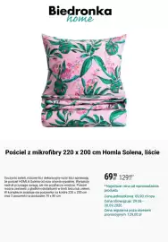 Biedronka gazetka Strona 6: Pościel z mikrofibry 220 x 200 cm Homla Solena, liście €69,90