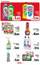 Volantino Coop Radenza Pagina 38: Caps lavastoviglie Platinum FAIRY €3,99, Gel CIF Bagno Brillante/con Candeggina €1,79