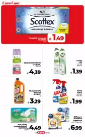 Volantino Coop Radenza Pagina 39: Tovaglioli monovelo Scottex €1,49, Spray AJAX vari tipi €1,99