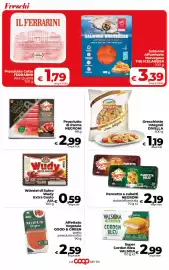 Volantino Coop Radenza Pagina 9: Prosciutto di Parma Negroni €2,99, Pancetta a cubetti Negroni dolce/affumicata €2,19