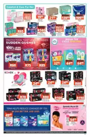 Checkers catalogue Page 7: Kotex Pantyliners €24,99, Kotex Ultra Thin Duo Sanitary Pads €80,00