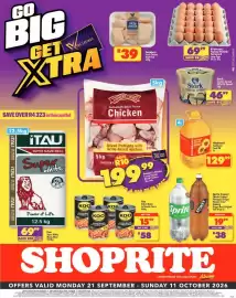Shoprite catalogue Page 1: Stork - country spread €46,99, Super white - super maize meal €69,99