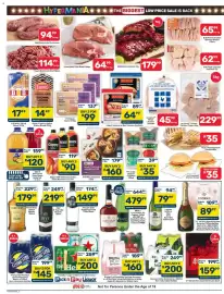 Pick n Pay catalogue Page 2: Eskort Smoked or Red Viennas €64,99, Hyper Bulk Pork Braai Chops €64,99