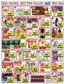 Pick n Pay catalogue Page 6: Snowflake Cake Wheat Flour €119,99, Froozels Chocolate or Rainbow Flavoured Hoops €69,99