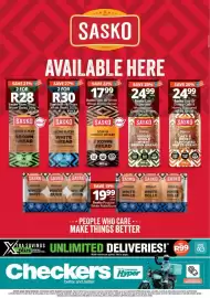 Checkers catalogue Page 1: Sasko Low GI Dumpy Oats & Honey Flavoured White Bread €24,99