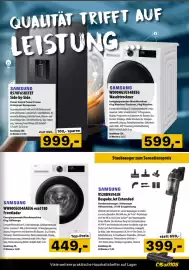 Cosmos Flugblatt Seite 13: Samsung Bespoke Jet Extended €399,00, Samsung WW80CGC04AAEEG eco5180 Frontlader €449,00