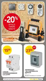 Brico folder Pagina 31: Zekeringkast €23,99, 2-polige stroomonderbreker c16 3 stuks €15,99