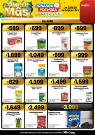Catálogo Changomas semana 39 Página 2: La campagnola puré de tomate €999,00, Arcor choclo cremoso €1.399,00