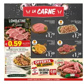 Volantino Maxi Coal Pagina 12: Straccetti di pollo alle erbe €1,29, Rustichelle di pollo al limone €1,09