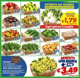 Volantino DEM settimana 39 Pagina 9: Bieta a mazzi €1,69, Funghi champignon affettati €1,79