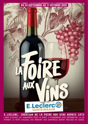 E.Leclerc | FOIRE AUX VINS E.LECLERC SAINTE EULALIE (valable jusqu'au 11-10)
