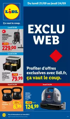 Lidl | Du 21/09 au 24/09 Les Exclus Web de la semaine (valable jusqu'au 24-09)