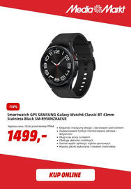 Media Markt gazetka tydzień 39 Strona 10: Smartwatch GPS SAMSUNG Galaxy Watch6 Classic BT 43mm €1.499,00