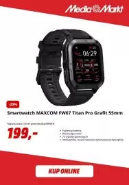 Media Markt gazetka tydzień 39 Strona 4: Smartwatch MAXCOM FW67 Titan Pro Grafit 55mm €199,00
