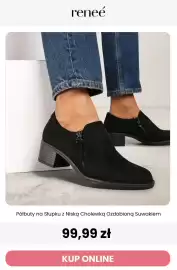 Renee magazyn tydzień 39 Strona 8: Półbuty na słupku z niską cholewką ozdobioną suwakiem Renee €99,99