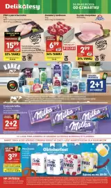 Delikatesy Centrum gazetka tydzień 39 Strona 1: Szyinka starpolska Mazwry €2,99, Czekolada Milka €2,00