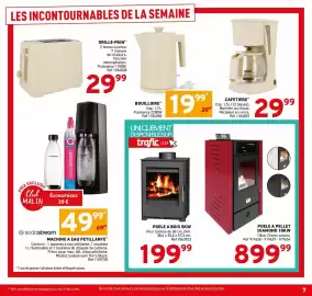 Catalogue Trafic semaine 39 page 7: Sodastream MACHINE A EAU PETILLANTE €49,99, CAFETIERE €29,99