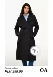 C&A gazetka tydzień 39 Strona 4: Trencz z paskiem C & A €299,99