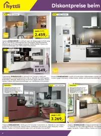Möbel Ludwig Prospekt Seite 6: Moderne EINBAUKÜCHE in Eiche grau mit Fronten in karminrot €3.269,00, Winkelküche €1.549,00