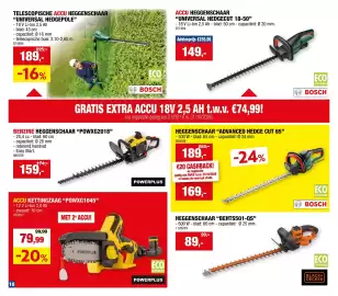 Hubo folder Pagina 10: Heggenschaar behts501-qs €89,00, Heggenschaar advanced hedge cut 65 €169,00