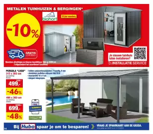 Hubo folder Pagina 14: Metaal tuinhuis & bergingen, Pergola Lugo €499,00