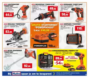 Hubo folder Pagina 19: Accu werfradio powdp8061 €110,00, Accu reciprozaag powdp25100 €49,99