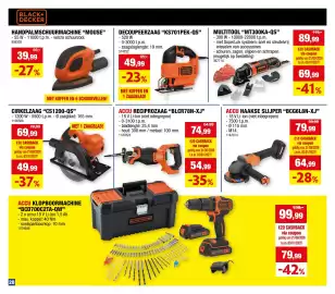 Hubo folder Pagina 20: Handpalmschuurmachine mouse €39,99, Decoupeerzaag ks701pek-qs €49,99