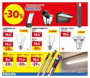 Hubo folder Pagina 35: Ledpeer filament e27 €19,99, Spot gu10 €19,99