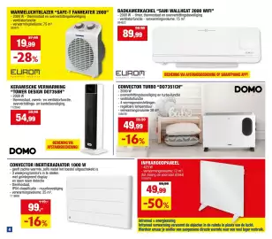 Hubo folder Pagina 4: Badkamerkachel Sani wallheat 2000 wifi €89,99, Keramische verwarming tower design do7358h €54,99