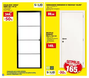 Hubo folder Pagina 40: Multiplex deurkast + deur €165,00, Stalen deur urban €344,00
