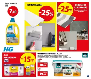Hubo folder Pagina 43: Perfax Vlies Intissé, Vliesbehanglijm wand & klaar €10,99