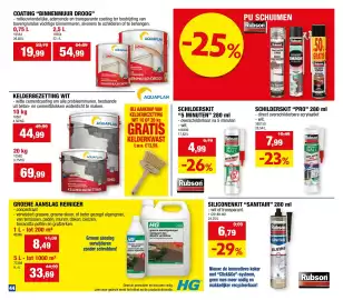 Hubo folder Pagina 44: Pu schuimen rubson, Rubson deco wall schilderskit €7,99