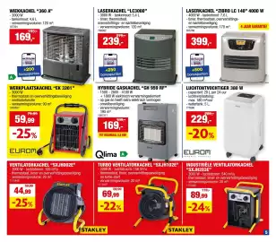 Hubo folder Pagina 5: Hybride gaskachel gh 959 rf €169,00, Laserkachel LC3000 €239,00