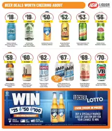 IGA Liquor catalogue Page 6: $53ea IGA LIQUOR $56 BEER DEALS WORTH CHEERING ABOUT $18ea 4 PACK $19. $50 $52ea 24 PACK 24