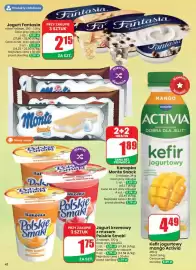 Dino gazetka tydzień 39 Strona 42: Jogurt Fantasia €2,15, Kefir jogurtowy mango Activia €4,49