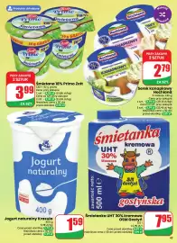 Dino gazetka tydzień 39 Strona 43: Śmietana 18% Primo Zott €3,99, Serek kanapkowy Hochland €2,79