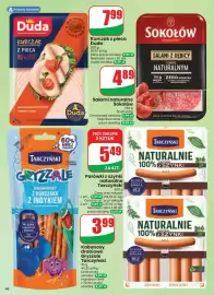 Dino gazetka tydzień 39 Strona 46: Parówki z szynki naturalne Tarczyński €5,49, Salami naturalne Sokołów €4,89