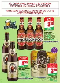 Dino gazetka tydzień 39 Strona 54: Piwo Okocim Jasne Retro €3,39, Piwo Kozel €3,49