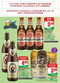 Dino gazetka tydzień 39 Strona 54: Piwo Okocim Jasne Retro €3,39, Piwo Kozel €3,49