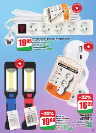 Dino gazetka tydzień 39 Strona 65: Przedłużacz 5 gniazd z wyłącznikiem €19,95, Rozgałęźnik z wejściem USB / USB-C €16,99