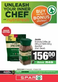 Spar Savemor catalogue Page 8: UNLEASH YOUR INNER with CHEF nutrifresh BUY me for a BONUS sticker! SAVE EXTRA 200 G + 30G