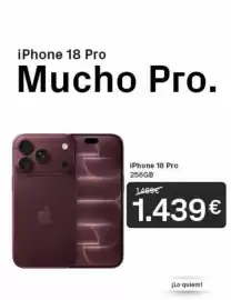 Catálogo Phone House Página 4: Iphone 18 pro 256gb €1.439,00