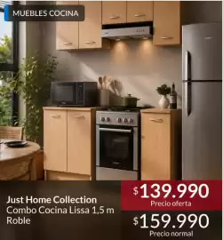 Catálogo Constructor Sodimac Página 10: Juset home collection combo cocina lisa 1,5 m roble €139.990,00