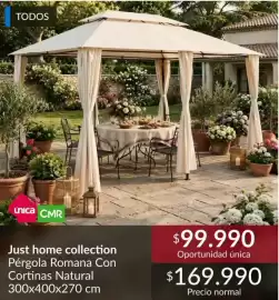 Catálogo Constructor Sodimac Página 15: Just home collection personal romana con cortinas natural €99.990,00