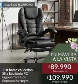 Catálogo Constructor Sodimac Página 7: Silla escritorio pc ergonomica con rensanica negro €109.990,00